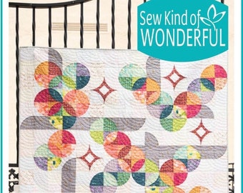 Sew Kind of Wonderful Moon Dance Revival Quilt Pattern Finished Size 60"x60"