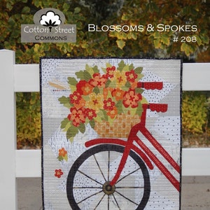 Cotton Street Commons Blossoms & Spokes Wallhanging Pattern Finished Size 30”x36”