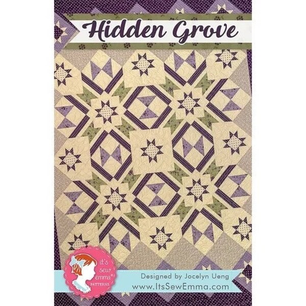 It’s Sew Emma Hidden Grove Quilt Pattern Finished Size:  63.25"x85.75"