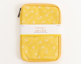 Kimberbell Yellow Honeycomb USB Storage Case (Holds Up to 32 Kimberbell USBs)