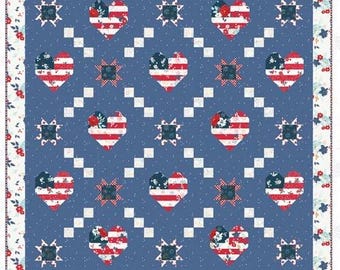 Flamingo Toes Sweet Freedom Quilt Pattern Finished Size: 70"x70"