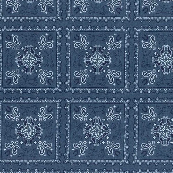 LAST BOLT!! Riley Blake Wild Rose Fabric Collection Bandanas on Denim Premium 100% Cotton Quilt Shop Quality Fabrics