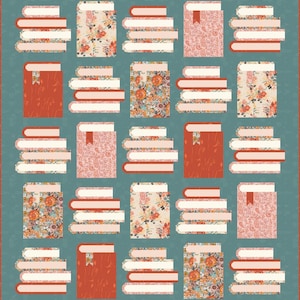 EDIZIONE LIMITATA!! Kit trapunta "Pen + Paper Patterns Book Nook" con la collezione di tessuti "Art Gallery Listen To Your Heart"