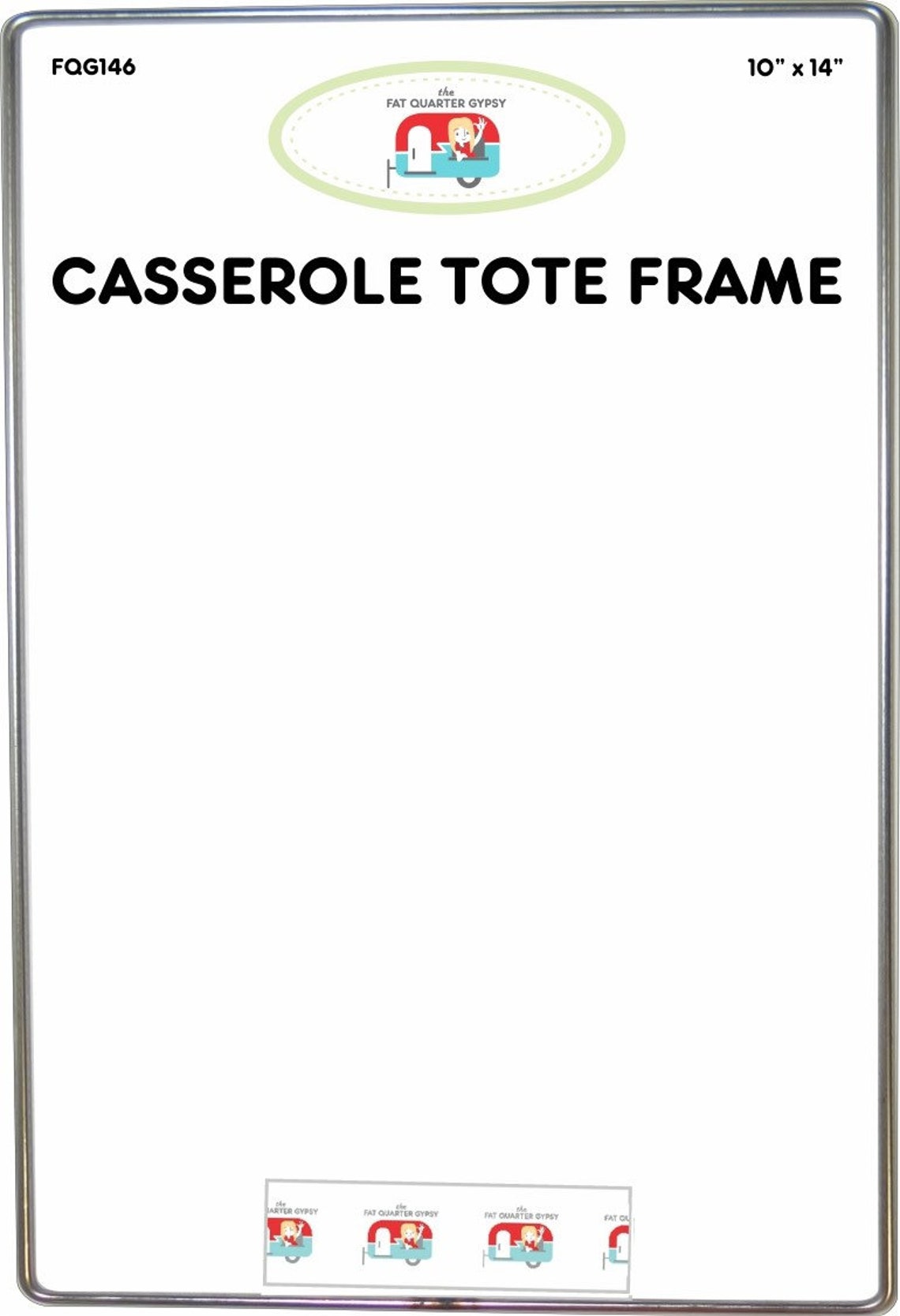 Potluck Frame The Fat Quarter Gypsy Wire-framed Potluck Totes - 3 Size Variations per ...