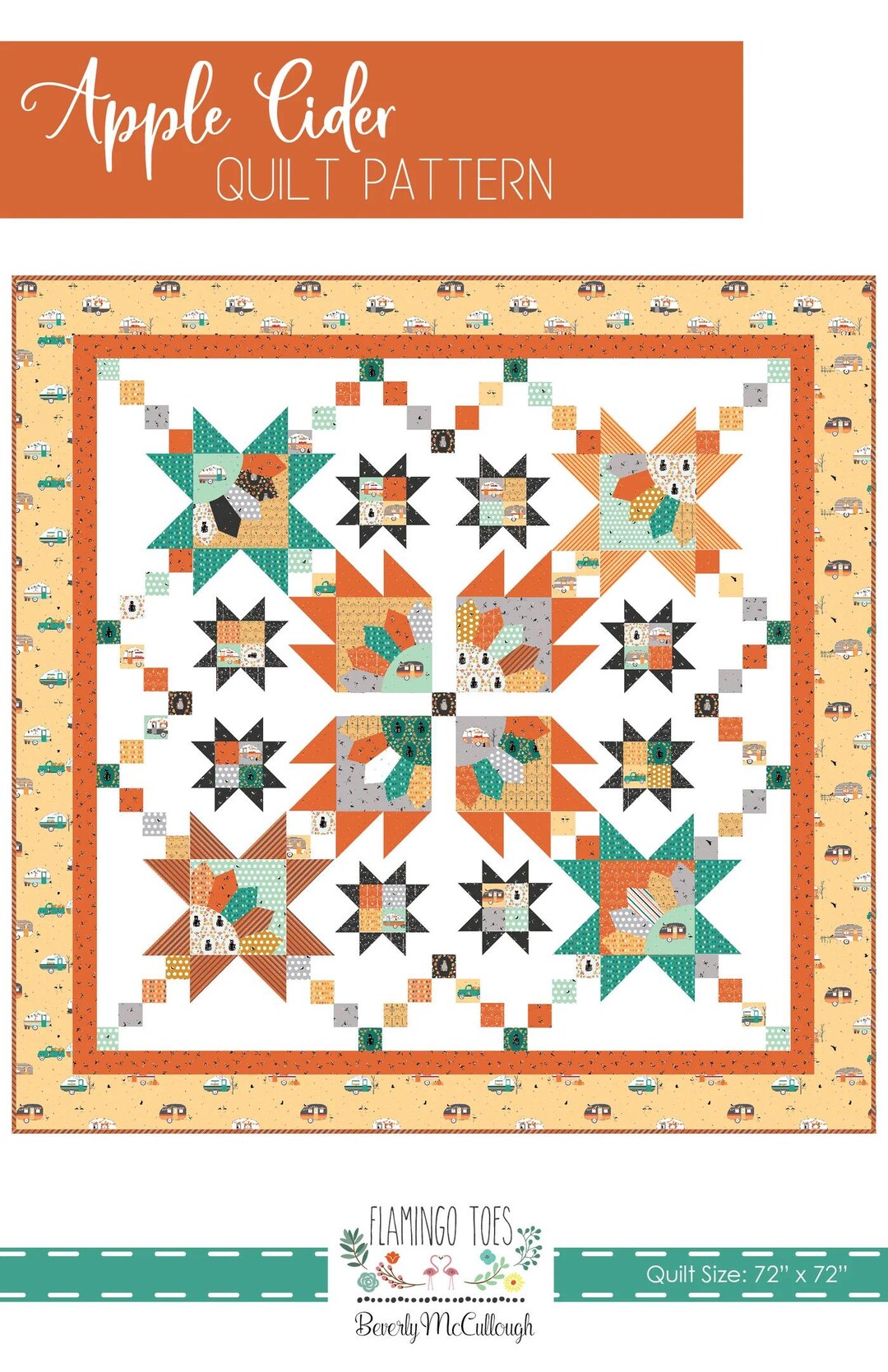Flamingo Toes Apple Cider Quilt Pattern Finished Size: 72"x72" - Etsy