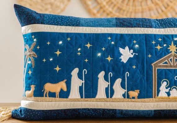 Kimberbell Nativity Bench Pillow Kit - Machine Embroidery