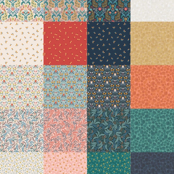 LAST RESTOCK! Lewis & Irene Wintertide Fabric Collection 20 Piece Fat Quarter Bundle (No Repeats) Premium 100% Cotton Fabrics