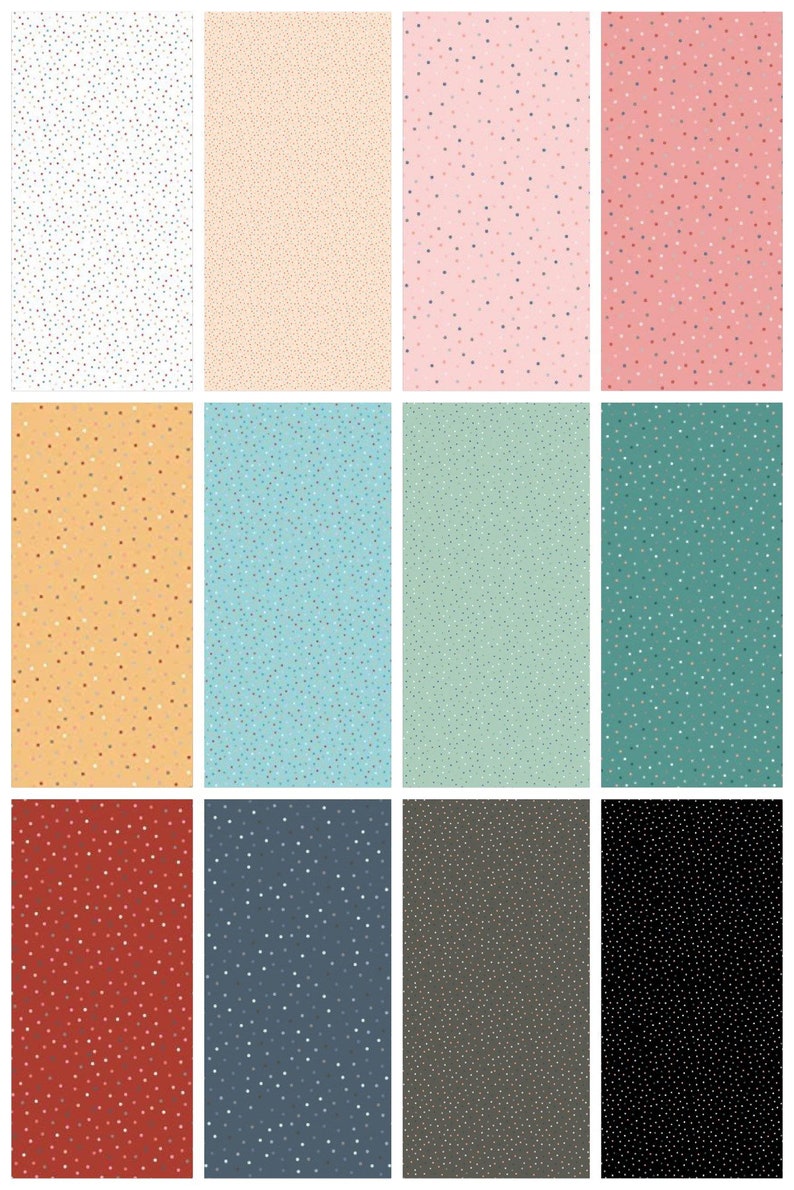 Poppie Cotton Country Confetti Blenders Fabric Collection Country Confetti on Cotton Candy Premium 100% Cotton Quilt Shop Quality Fabrics image 2