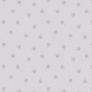 LAST BOLT!! Lewis & Irene Bee Kind Fabric Collection Bees on Grey