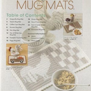 Annie's Crochet Farmhouse Mug Mats - 12 Quick-To-Stitch Mug Mats (Softcover) image 6
