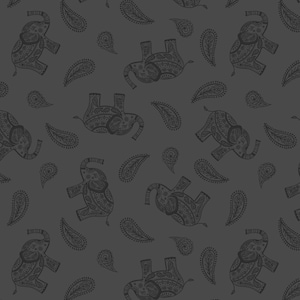 LAST BOLT!! Lewis & Irene Soraya Fabric Collection Elephants on Black Premium 100% Cotton Quilt Shop Quality Fabrics