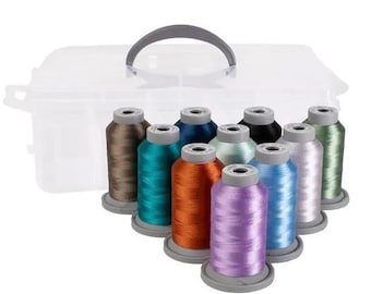 Glide Kimberbell Enchanted Winter Quilt Collection de 10 mini bobines de fil 40 WT (Mini bobine 1 100 YDS) Authentique fil de qualité supérieure 100 % polyester