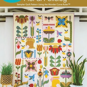 Sew Kind of Wonderful Floral Felicity Quilt Pattern SKWB6, Opt SKW Rulers
