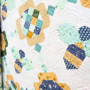 Flamingo Toes Daisy A Day Quilt Pattern Finished Size: 79"x93" - Etsy