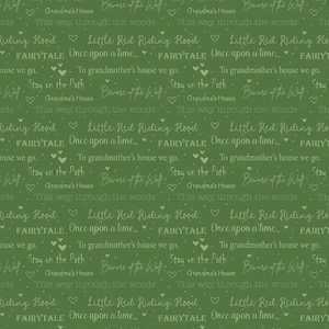 Riley Blake Jennifer Long To Grandmother&#39;s House Fabric Collection Little Red Storybook on Grass Premium 100% Cotton Fabrics
