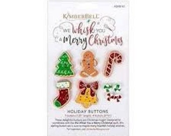 RETIRED!!  Kimberbell Kimberbellishments We Whisk You a Merry Christmas Buttons Set