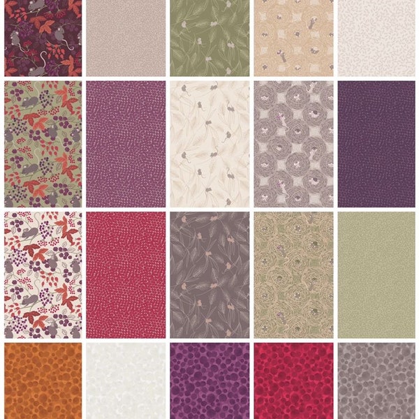 LAST RESTOCK! Lewis & Irene Autumn Fields Reloved Fabric Collection 20 Piece Fat Quarter Bundle (No Repeats) QSQ100% Cotton