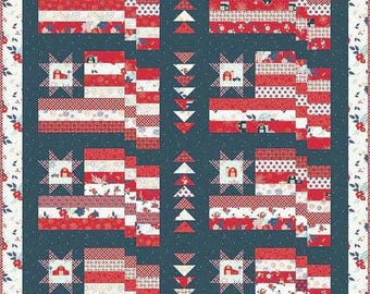 Riley Blake Heartland Quilt Kit, Beverly McCullough, Sweet Freedom KT-14410