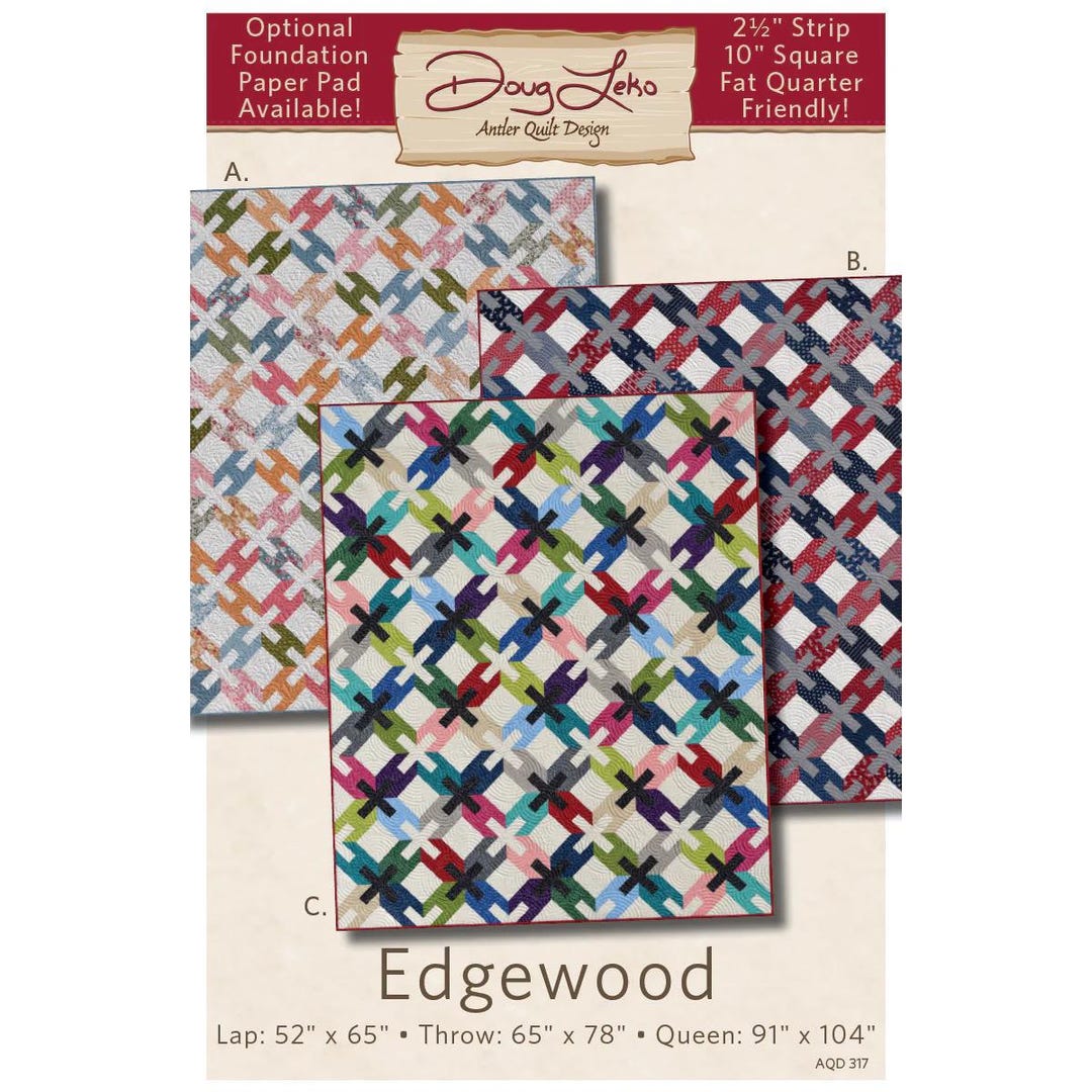 Doug Leko Antler Quilt Designs Edgeworth Quilt Pattern (opt Foundation ...