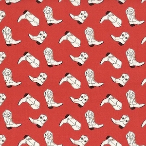 Riley Blake Wild Rose Fabric Collection Boots on Red Premium 100% Cotton Quilt Shop Quality Fabrics