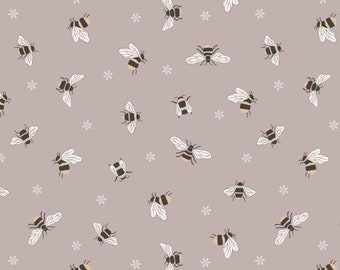 LAST BOLT! Lewis & Irene Queen Bee Fabric Collection Busy Bees on Warm Beige Premium 100% Cotton Quilt Shop Quality Fabrics