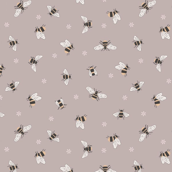 LAST BOLT! Lewis & Irene Queen Bee Fabric Collection Busy Bees on Warm Beige Premium 100% Cotton Quilt Shop Quality Fabrics