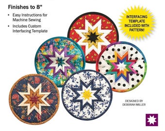 Plum Easy Patterns Folded Star Hot Pad-Round Pattern