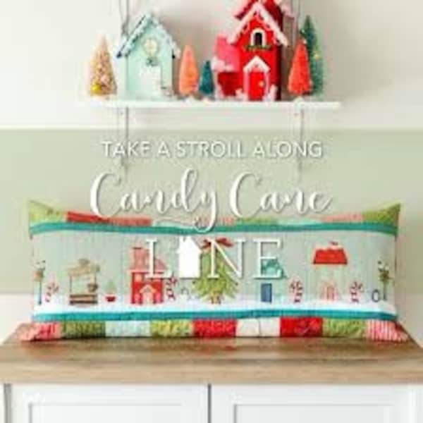 Kimberbell Candy Cane Lane Bench Pillow Collection (Machine Embroidery CD, Fabric Kits, & Embellishment Kits Available)