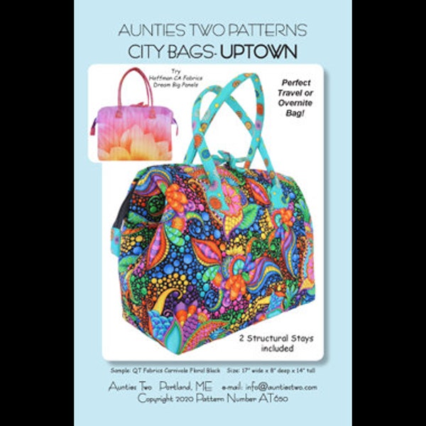 Aunties Two City Bags-Uptown Pattern