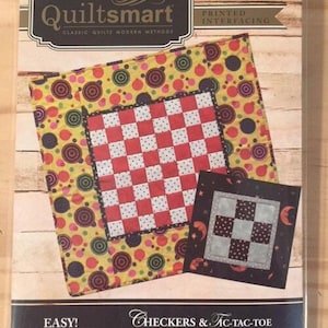Paquete clásico de entretelas estampadas Quiltsmart con diseños de cuadros y tres en raya QS10032