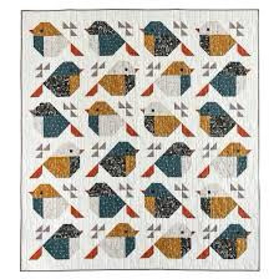 Pen Paper Patterns Sparrows Quilt Pattern Finished size Etsy