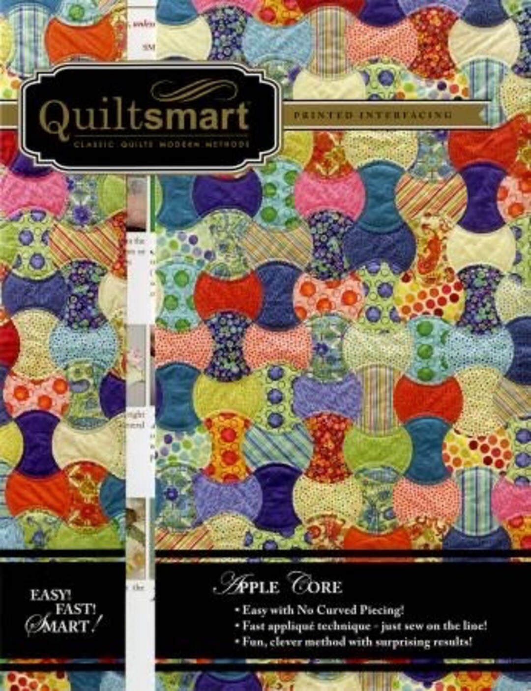 Quiltsmart Apple Core Quilt Printed Interfacing Pack (3 Size Variations ...