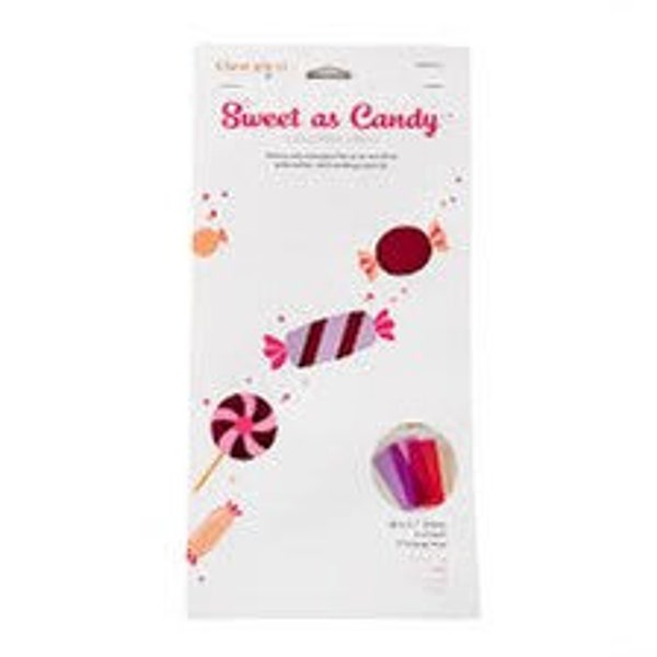 RETIRED!!  Kimberbell Sweet As Candy Vinyl Sheets Pinks/Reds  8 - 6"x12" Sheets Per Pack
