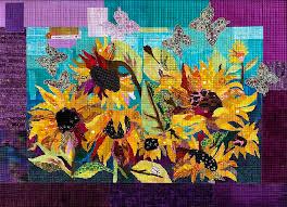 Fiberworks Laura Heine Facing the Sun Wall Quilt Pattern Finished