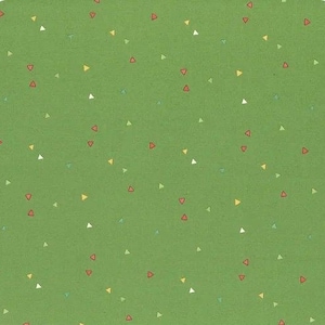 Riley Blake Heather Peterson Market Street Fabric Collection Triangles on Green Premium 100% Quilt Shop Quality Cotton Fabrics