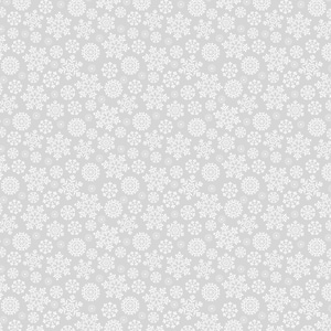 Puede incluir: Patrón sin costuras con copos de nieve blancos de varios tamaños sobre un fondo gris claro. Los copos de nieve tienen diseños intrincados, creando un tema de invierno o festivo. Adecuado para telas, papel tapiz o diseños digitales.