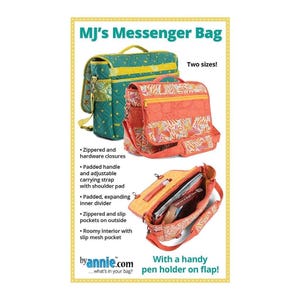 ByAnnie MJ's Messenger Bag Pattern PBA261, 2 Sizes