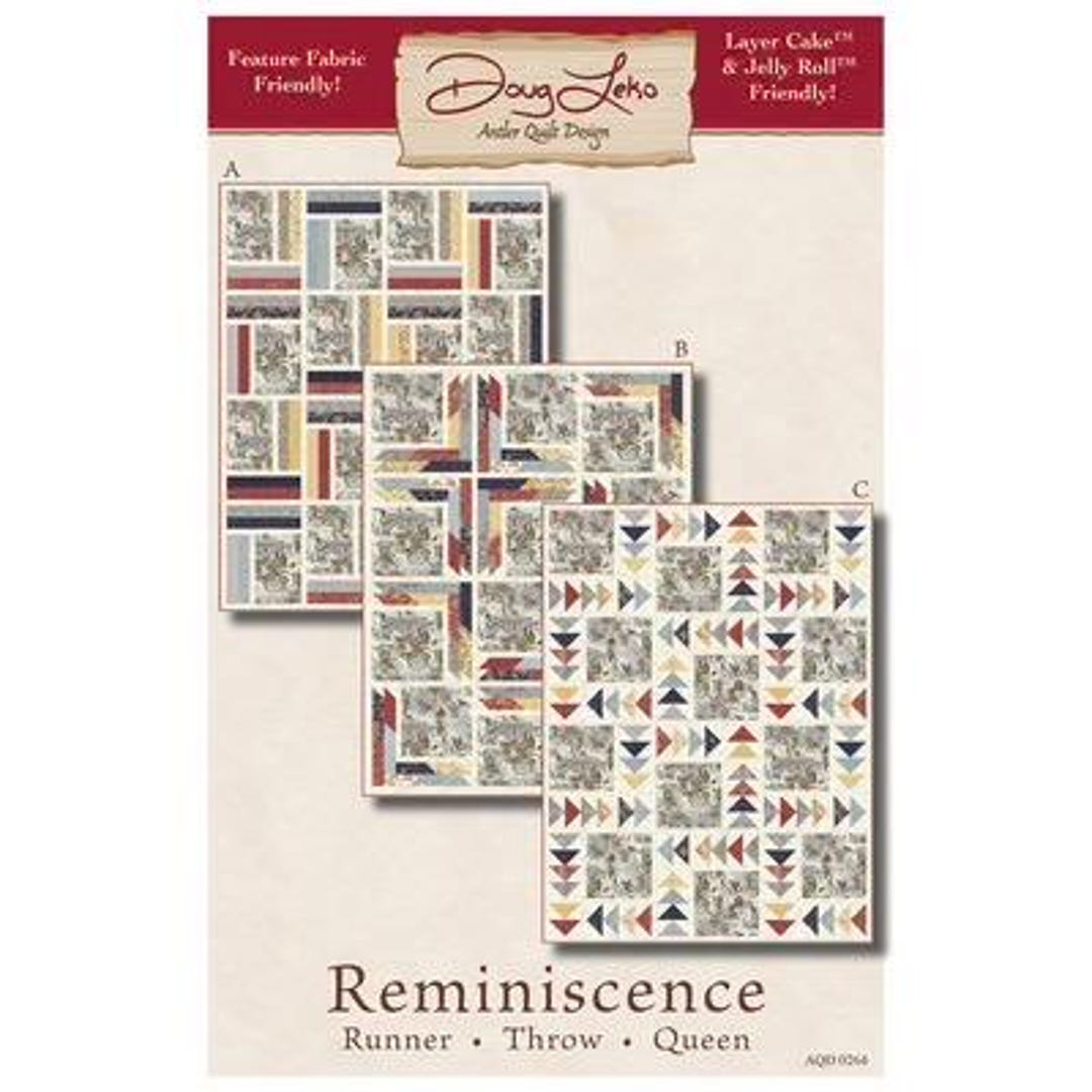 Doug Leko Antler Quilt Designs Reminiscence Quilt Pattern - 3 Size ...