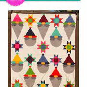Charisma Horton Gnome Fest Quilt Pattern Finished Size 50”x60”