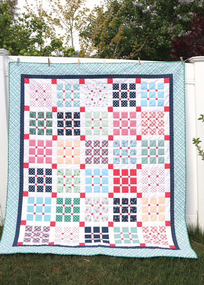 Diary of a Quilter Amy Smart Prep School Picnic Quilt Pattern - 4 Size ...