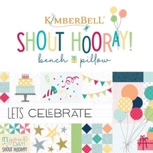 キンバーベル Shout Hooray! ベンチピローコレクション（ミシン刺繍CD、装飾キット、生地キット、糸セット付き）