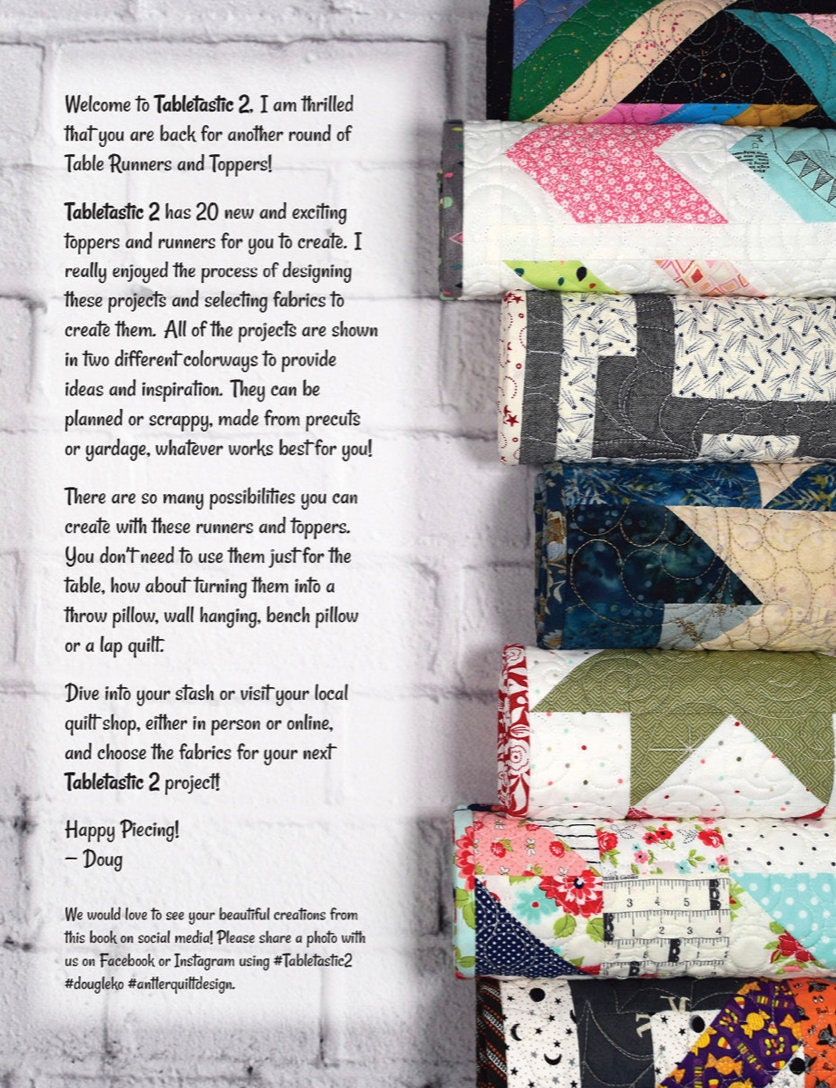 Doug Leko Antler Quilt Designs Tabletastic! 2 Pattern Book - 20 ...