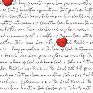 ¡ÚLTIMO TIRO! Colección de telas Riley Blake J. Wecker Frisch All My Heart, Cartas de amor en blanco