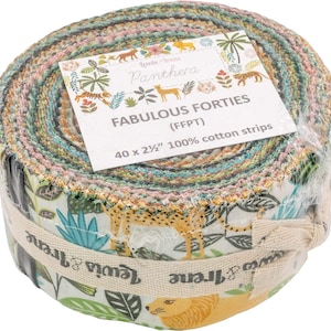LAST ONE!! Lewis & Irene Panthera Fabric Collection Fabulous 40s Jellyroll (40-2.5” Fabric Strips) Premium 100% Cotton Fabrics