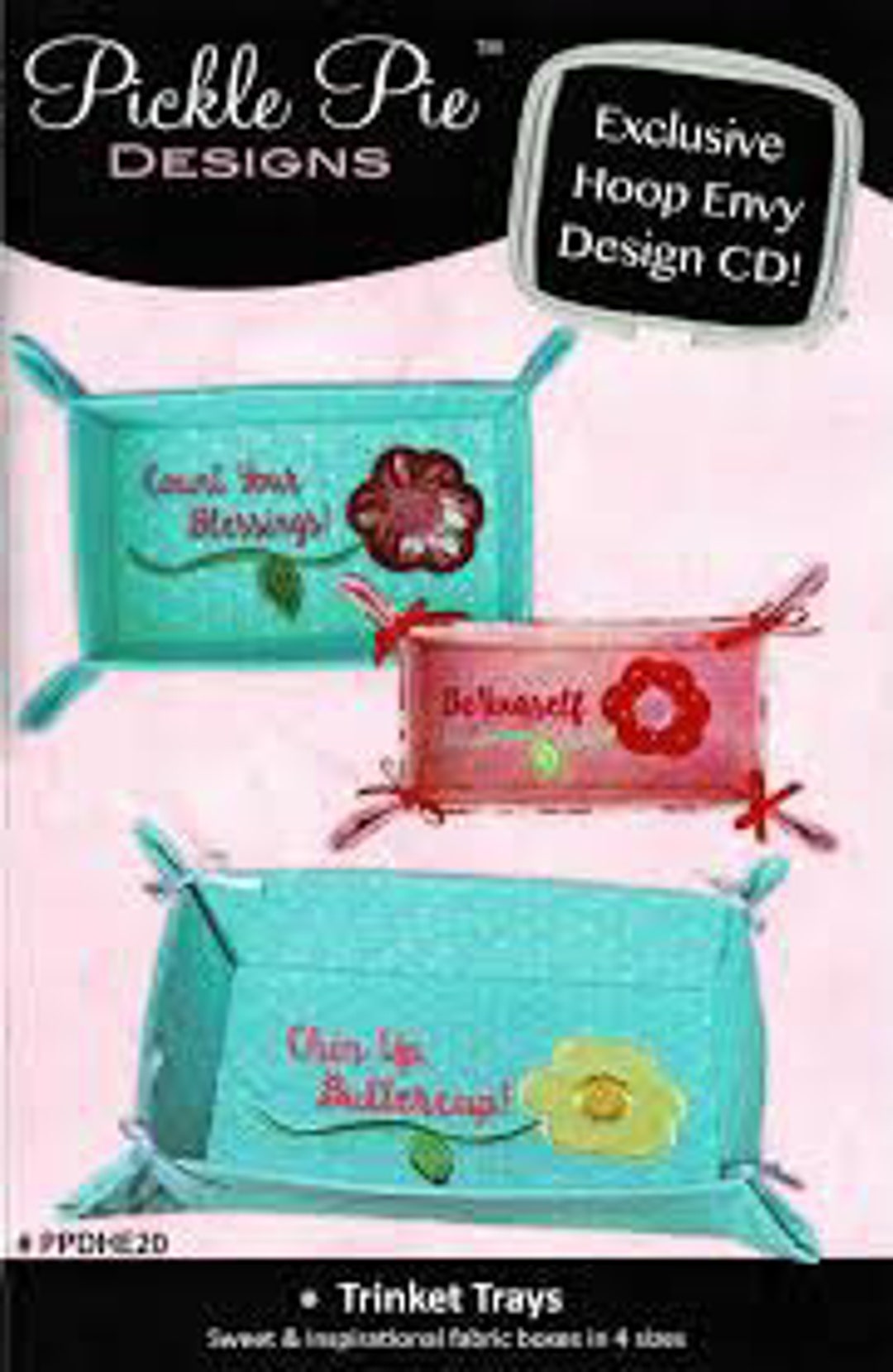 Pickle Pie Designs ITH Trinket Trays Machine Embroidery CD Etsy