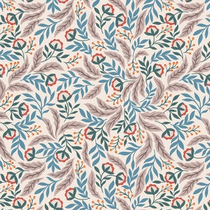 Lewis & Irene Wintertide Fabric Collection Metallic Copper Arts and Crafts on Cream Premium 100% Cotton Quilt Shop Quality Fabrics