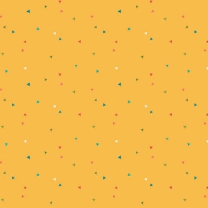 Riley Blake Heather Peterson Market Street Fabric Collection Triangles on Yellow Premium 100% Quilt Shop Quality Cotton Fabrics