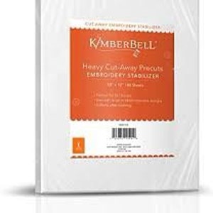 RETIRED!! Kimberbell Heavy Cut Away Sheets 40 Count (10”x12” Precut Sheets)