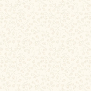 Puede incluir: Patrón floral crema. Delicado diseño floral beige claro con flores en forma de campana y tallos finos. El patrón se repite en toda la superficie, creando un aspecto suave y texturizado. Ideal para tela o papel pintado.