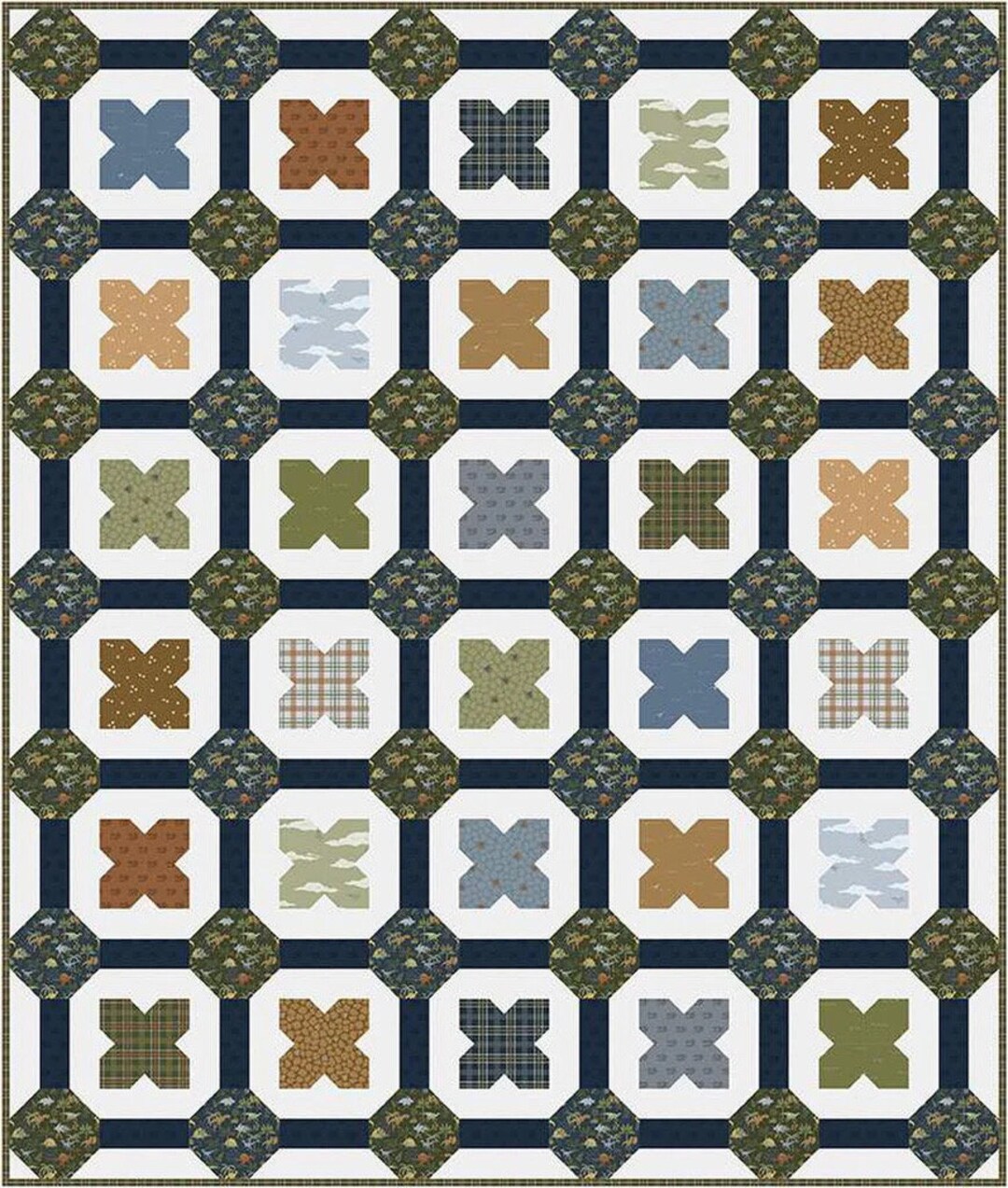 LAST ONE!! Riley Blake Crossed Paths Quilt Kit Feathering Amanda ...